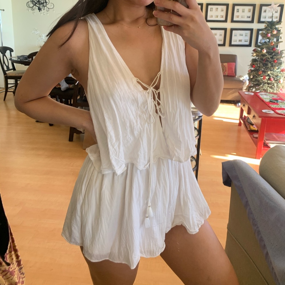 The Jetset Diaries Lace Up Romper